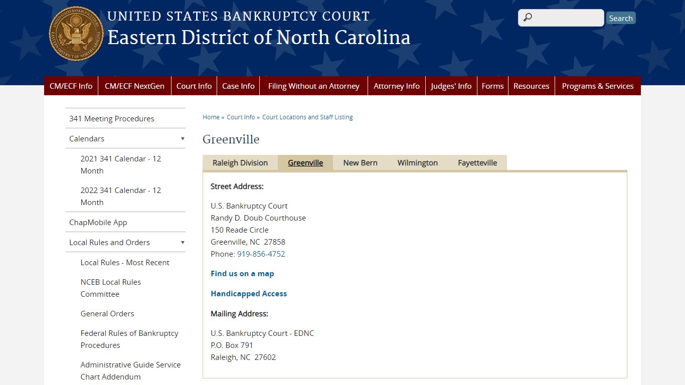 Greenville | Eastern District of North Carolina - United States Courts